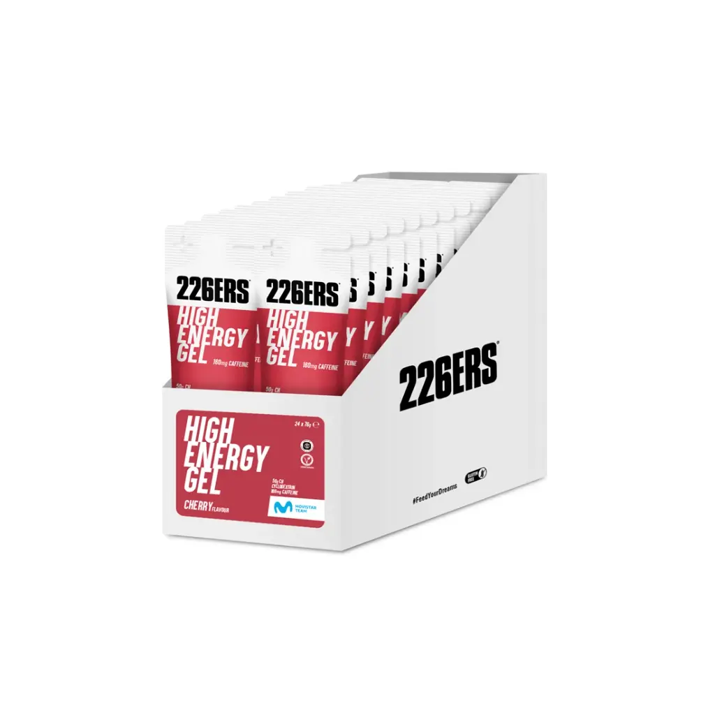 CAJA 24 HIGH ENERGY CEREZA CAFEINA GEL 76g