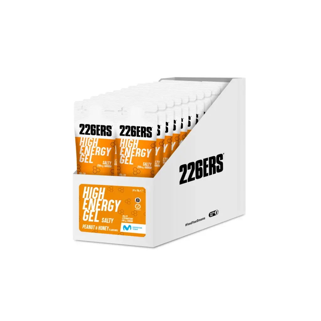 CAJA 24 HIGH ENERGY CACAHUETE MIEL GEL 76g
